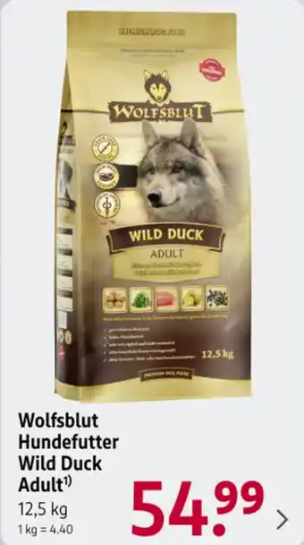 Rossmann DE Wolfsblut Hundefutter Wild Duck Adult aanbieding