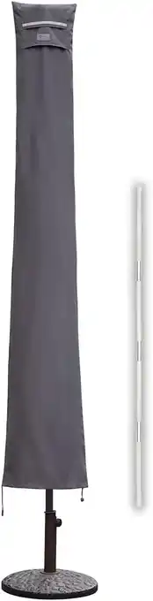Amazon Sekey beschermhoes voor parasol met diameter van 400 cm,100% polyester, grijs aanbieding