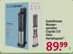 Rossmann DE SodaStream Wasser- sprudler Crystal 3.0 titan Vorteilspack aanbieding
