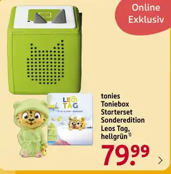Rossmann DE Tonies toniebox starterset sonderedition Leos Tag, hellgrün aanbieding