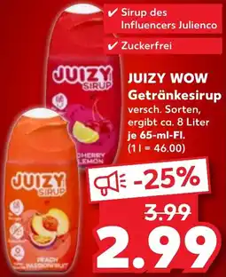 Kaufland DE Juizy wow Getränkesirup aanbieding