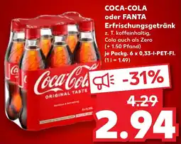 Kaufland DE COCA-COLA oder FANTA Erfrischungsgetränk aanbieding