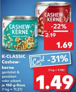 Kaufland DE K-CLASSIC Cashew kerne aanbieding