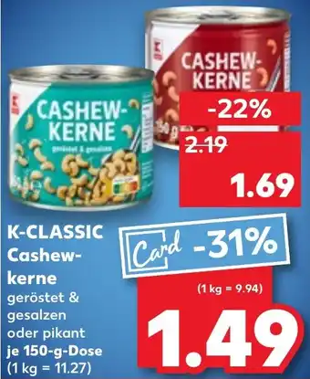 Kaufland DE K-CLASSIC Cashew kerne aanbieding