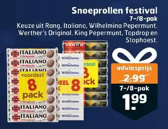 Trekpleister Snoeprollen festival 7-/8-pak aanbieding