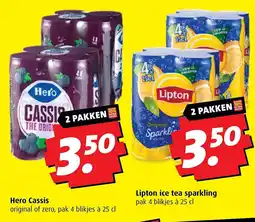 Boni Hero Cassis Lipton ice tea sparkling aanbieding
