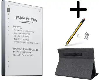 Bol.com Remarkable 2 - Tekentablet - met Steadtler pen incl gum en zwarte slim case folio aanbieding