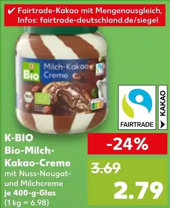 Kaufland DE K BIO Bio Milch Kakao Creme aanbieding