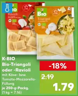 Kaufland DE K-BIO Bio-Triangoli oder -Ravioli aanbieding