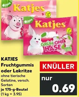 Kaufland DE KATJES Fruchtgummis oder Lakritze aanbieding