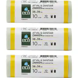 Albert Heijn AH Eco Afval en sanitairzakken 10 liter 4-pack aanbieding