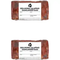 Albert Heijn AH Grillworst jalapeno Zaanlander 2-pack aanbieding
