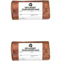 Albert Heijn AH Grillworst zaanlanderkaas 2-pack aanbieding