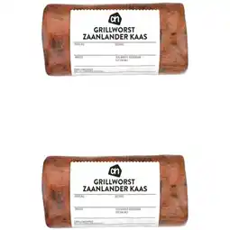 Albert Heijn AH Grillworst zaanlanderkaas 2-pack aanbieding