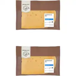 Albert Heijn AH Gatenkaas belegen 45+ plakken 2-pack aanbieding