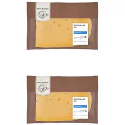 Albert Heijn AH Gatenkaas belegen 45+ plakken 2-pack aanbieding
