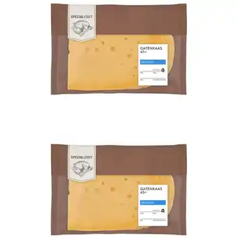 Albert Heijn AH Gatenkaas belegen 45+ plakken 2-pack aanbieding