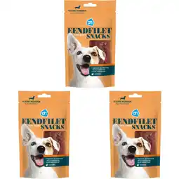 Albert Heijn AH Eendfilet snacks kleine honden 3-pack aanbieding