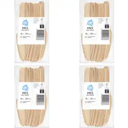 Albert Heijn AH Houten mes 4-pack aanbieding