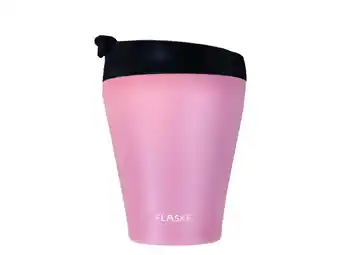 ANWB Flaske 200ML RVS Koffiebeker to Go Donker Roze aanbieding