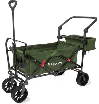 ANWB Lifegoods Bolderkar Tot 120KG 90L Groen aanbieding