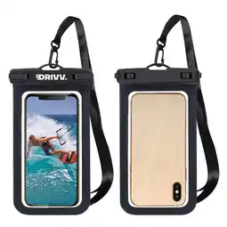 ANWB Drivv. Waterdicht Telefoonhoesje 2 stuks Zwart aanbieding