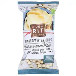 Holland & Barrett De Rit Kikkererwten Chips Zeezout - 75g aanbieding