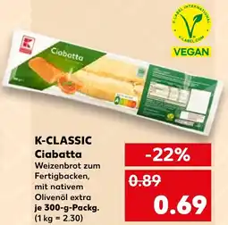 Kaufland DE K-CLASSIC Ciabatta aanbieding