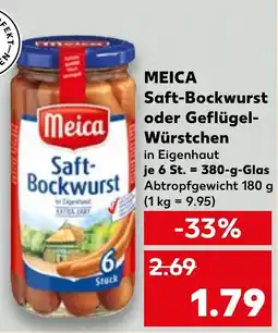 Kaufland DE MEICA Saft Bockwurst oder Geflügel Würstchen aanbieding