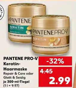 Kaufland DE Pantene pro-v keratin haarmaske aanbieding