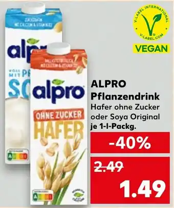 Kaufland DE ALPRO Pflanzendrink aanbieding