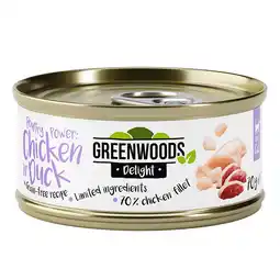 Zooplus Greenwoods Delight Kipfilet met Eend 24 x 70 g aanbieding