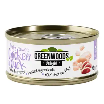 Zooplus Greenwoods Delight Kipfilet met Eend 24 x 70 g aanbieding