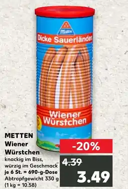 Kaufland DE Metten wiener würstchen aanbieding