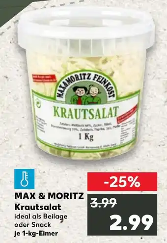 Kaufland DE MAX & MORITZ Krautsalat aanbieding