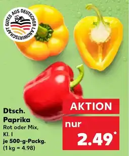 Kaufland DE Dtsch. Paprika Rot oder Mix, aanbieding