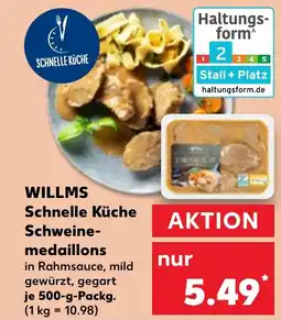 Kaufland DE Willms Schnelle Küche Schweine medaillons aanbieding