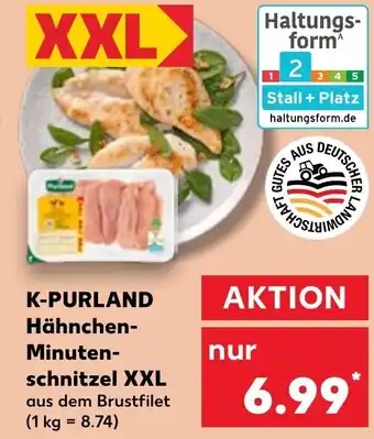 Kaufland DE K-PURLAND Hähnchen- Minuten schnitzel XXL aanbieding