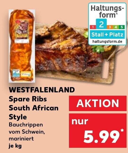Westfalenland Spare Ribs South African Style aanbieding bij Kaufland DE