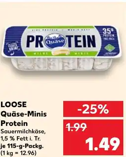 Kaufland DE LOOSE Quäse Minis Protein aanbieding