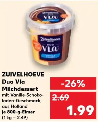 Kaufland DE Zuivelhoeve Duo Vla Milchdessert aanbieding