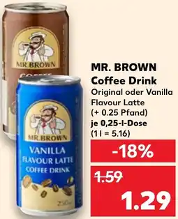 Kaufland DE MR. BROWN Coffee Drink aanbieding