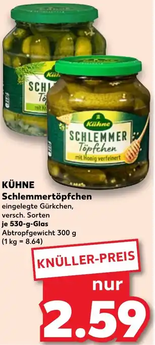 Kaufland DE KÜHNE Schlemmertöpfchen aanbieding