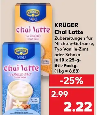 Kaufland DE KRÜGER chai latte aanbieding