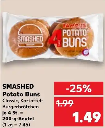 Kaufland DE SMASHED Potato Buns Classic, Kartoffel Burgerbrötchen aanbieding