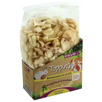Pets Place Esve Topping Banaanschijfjes Konijn En Knaagdier - Knaagdiersnack - 180 g aanbieding