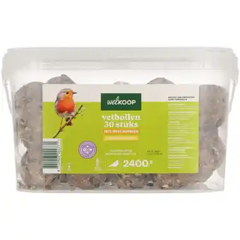 Welkoop Welkoop - Vetbollen - zonder netje - Tuinvogelvoer - Insecten - 30 stuks aanbieding