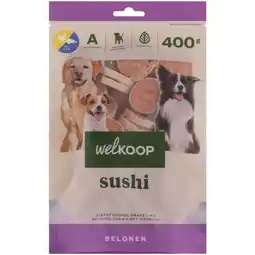 Welkoop Welkoop - Sushi Hondensnack - Vis - Kip - 400 gram aanbieding