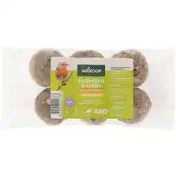 Welkoop Welkoop - Vetbollen - zonder netje - Tuinvogelvoer - Insecten - 6 stuks aanbieding