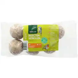 Welkoop Welkoop Vetbollen met insecten zonder netje - Tuinvogelvoer - 6 stuks aanbieding